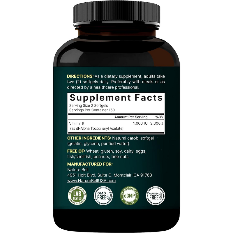 Softgel Capsule Manufacturer - Oem Hot Selling Vitamin E 1000 IU Custom Dosage