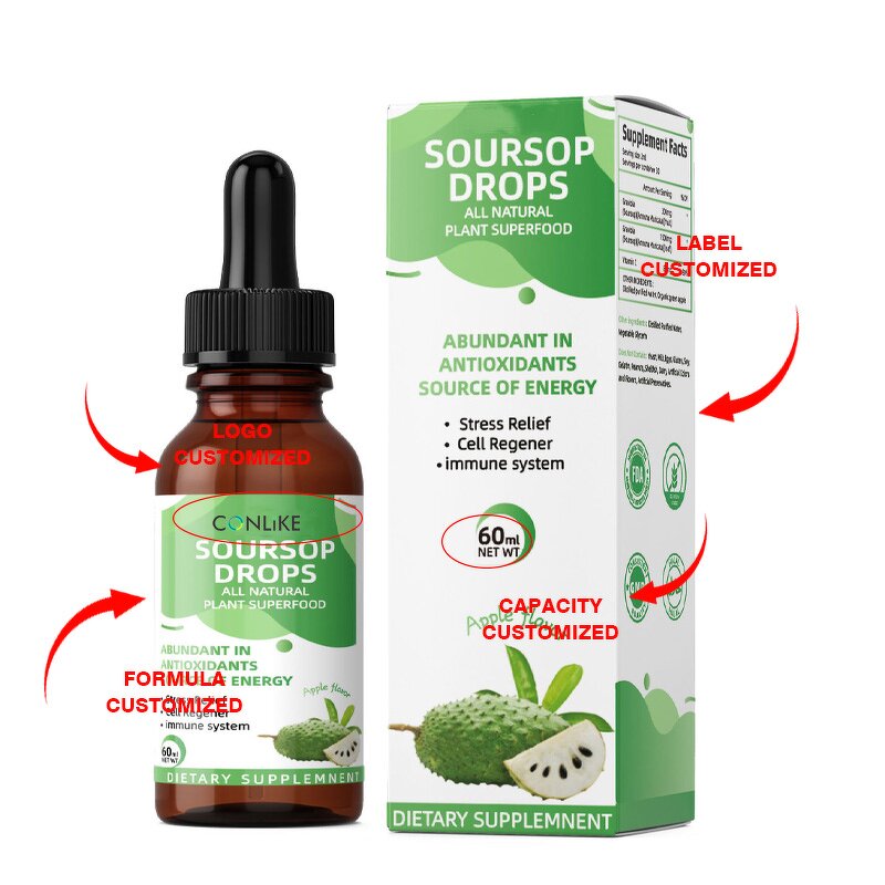 Liquid Drop Manufacturer - Wild Organic Soursop Graviola Extract Vitamin C Factory Direct