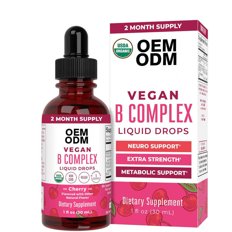 Liquid Drop Manufacturer - OEM B Complex Drops Biotin B12 Niacin Folate Metabolic Support
