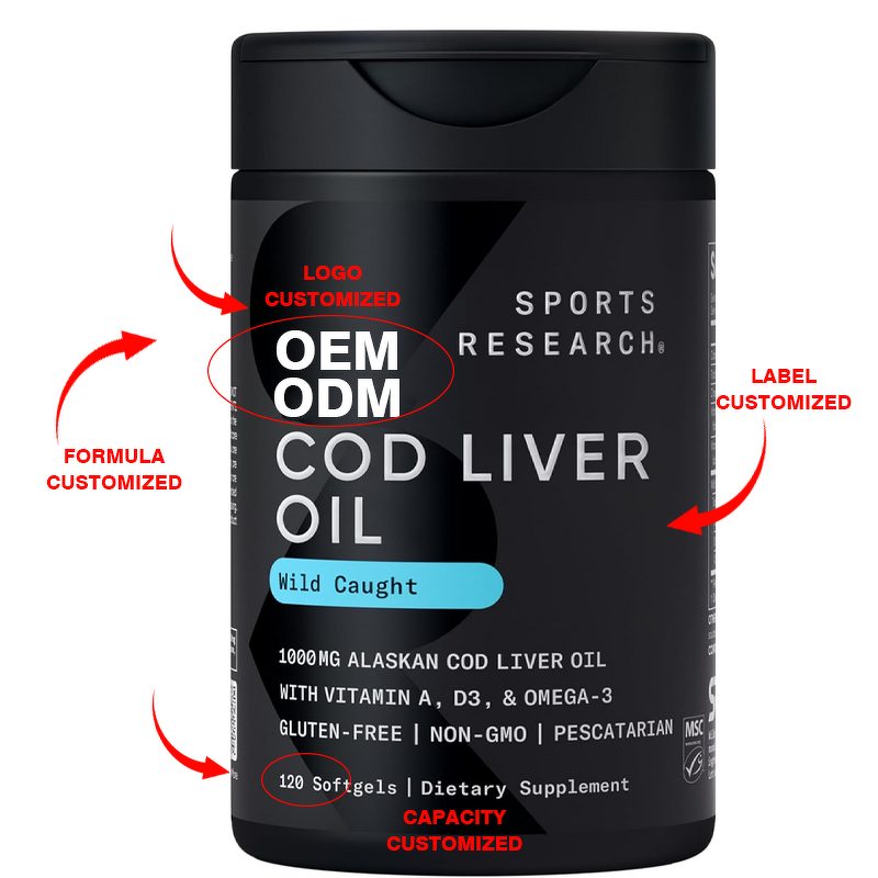 Softgel Capsule Manufacturer - Oem Fish Oil 1000mg Cod Liver Oil Halal Supplement