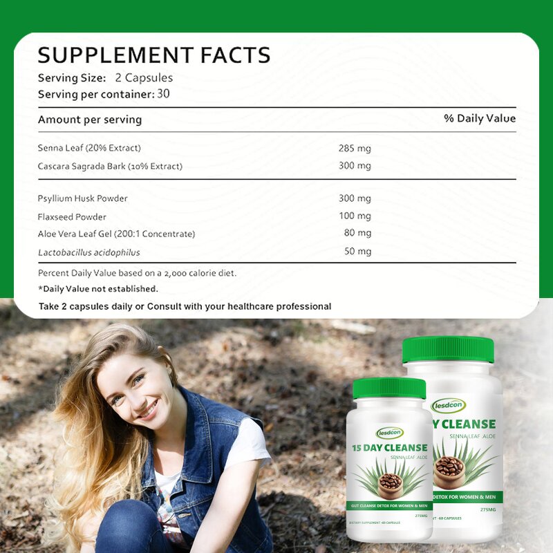 Weight Loss Capsules Factory - OEM Wholesale Slimming 15-Day Cleanse Detox
