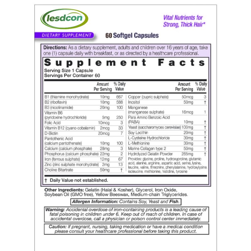 Hair Supplement Manufacturer - Private Label Biotin Skin Hair Adult Herbal