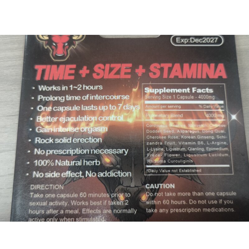 Male Enhancement Capsules Manufacturer - OEM Custom Raging Bull Long Time Delay