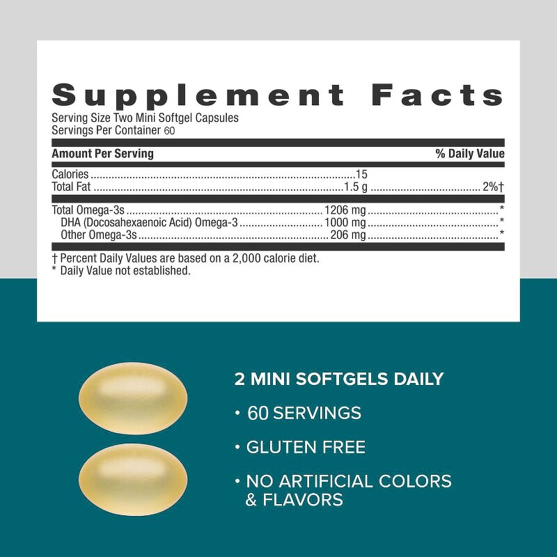 Omega-3 Supplement Manufacturer - Sugar-Free Omega 3 DHA Brain Vision Adult