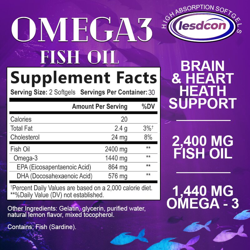 Omega-3 Supplement Manufacturer - Organic Omega 3 Fish Oil Antioxidant Adult