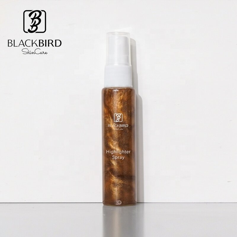 Body Shimmering Spray Manufacturer - Private Label Glitter Gold Liquid Highlighter Hydrating Mist