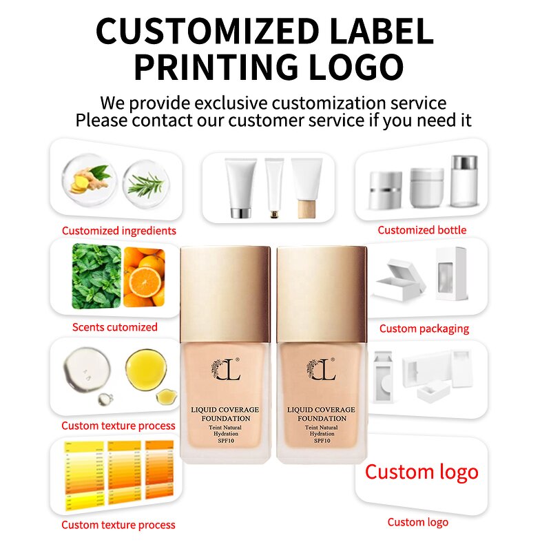 Cushion Foundation Manufacturer - 20ml Light Vegan Full Coverage Waterproof Whitening Brighten Moisturizer