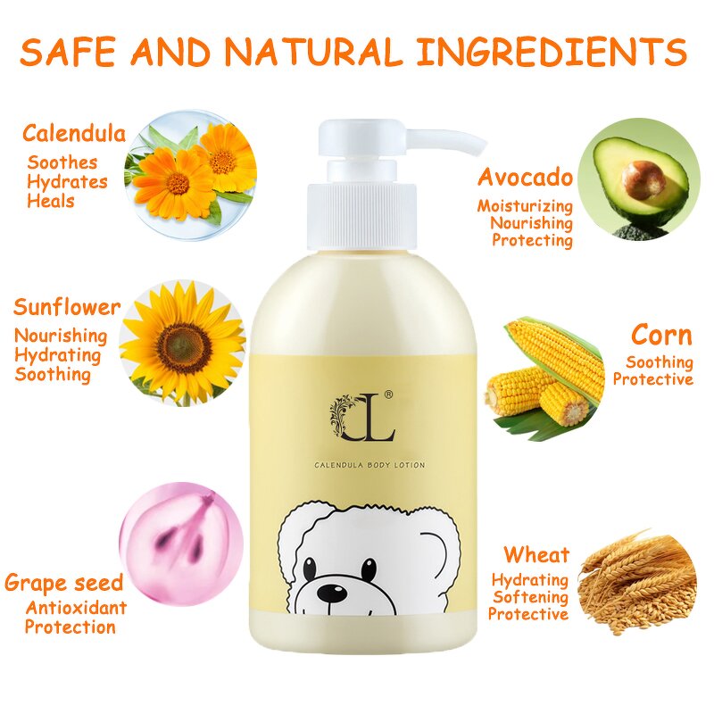 Baby Lotion Manufacturer - OEM Calendula 354g Whitening Moisturizing Children Rejuvenating Soothing Dryness
