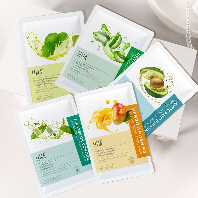 Facial Sheet Mask Manufacturer - OEM Private Label HHA Korean Beauty Organic Peptides Relaxing Customizable
