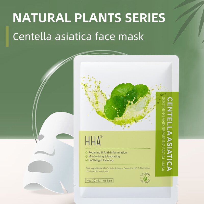 Facial Sheet Mask Manufacturer - OEM Private Label HHA Korean Beauty Organic Centella Asiatica Soothing Repair