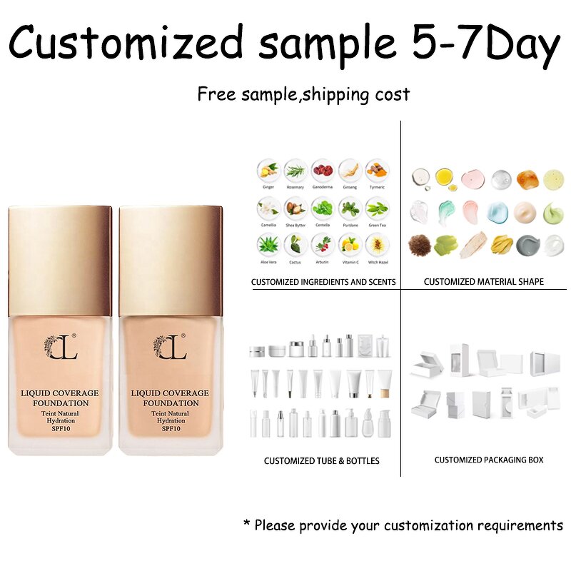 Cushion Foundation Manufacturer - 20ml Light Vegan Full Coverage Waterproof Whitening Brighten Moisturizer