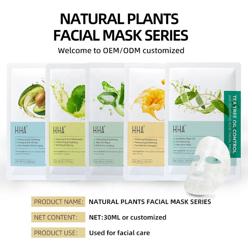 Facial Sheet Mask Manufacturer - OEM Private Label HHA Korean Beauty Organic Vitamin C Infused Mango Whitening