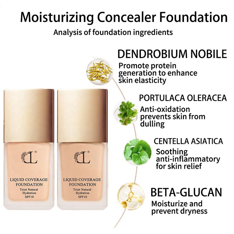 Cushion Foundation Manufacturer - 20ml Light Vegan Full Coverage Waterproof Moisturizer Matte Finish