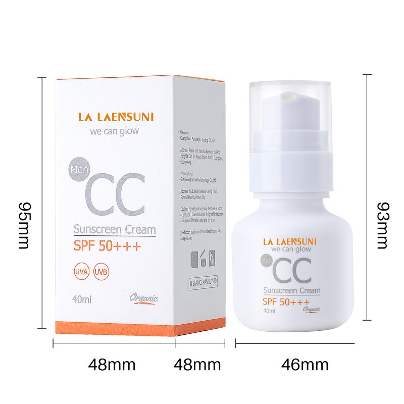 Men's CC Cream Manufacturer - Lalaensuni 50SPF+++ Sunscreen Waterproof Oil Control Concealer Foundation