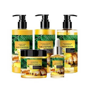 Hair Care Set Manufacturer - Wholesale OEM with Ginger Plant Extract Shampoo Gel Cream Mask