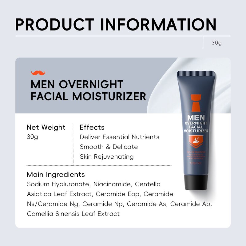 Men's Night Moisturizer Manufacturer - OEM Custom 30g Hydrating Face Cream Factory