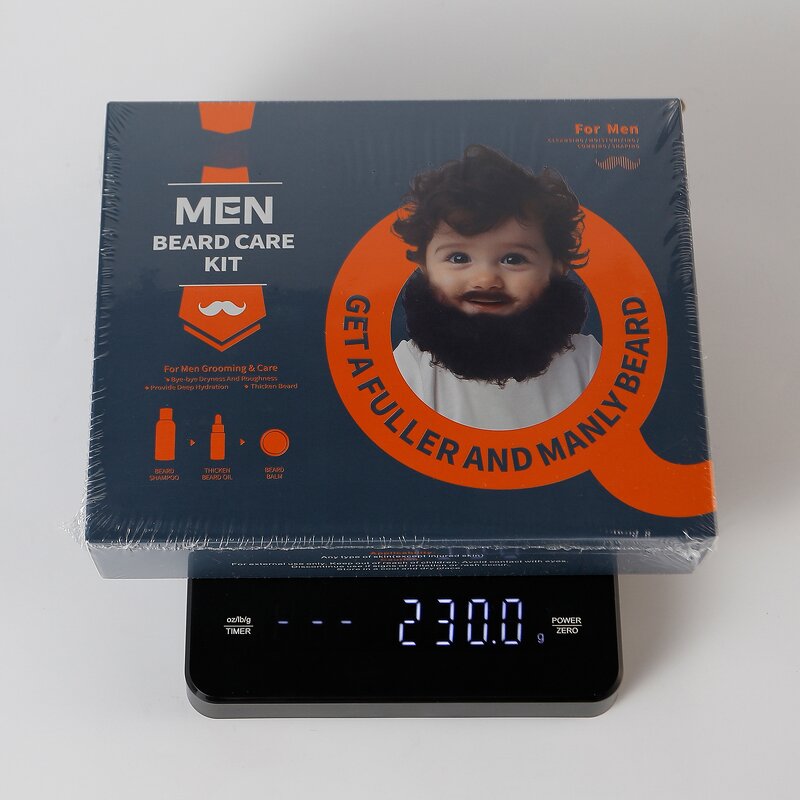 Men's Beard Care Set Manufacturer - OEM Customized 3-Piece Soft Skin Cosmetics in Gift Box
