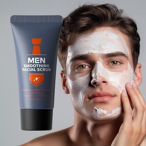 Men's Facial Scrub Manufacturer - OEM Customized 50g Smooth for Clean Pores Skin Care