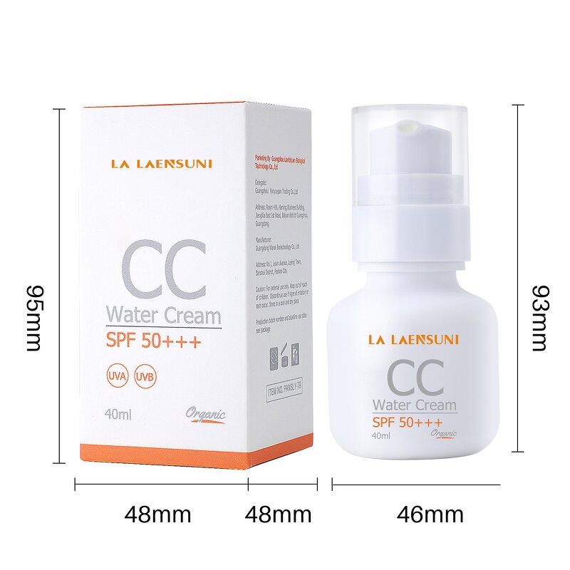 CC Sunscreen Manufacturer - Lalaensuni Women's 50SPF+++ Whitening Concealer Liquid Foundation Waterproof