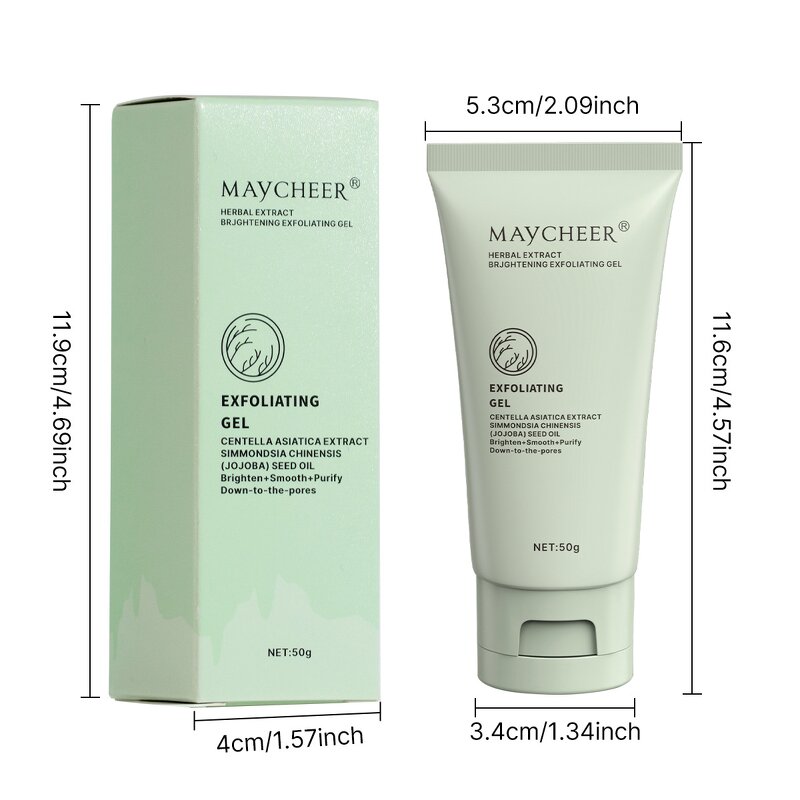 Exfoliating Gel - Herbal Deep Gentle Cleansing Moisturizing Brightening Gel