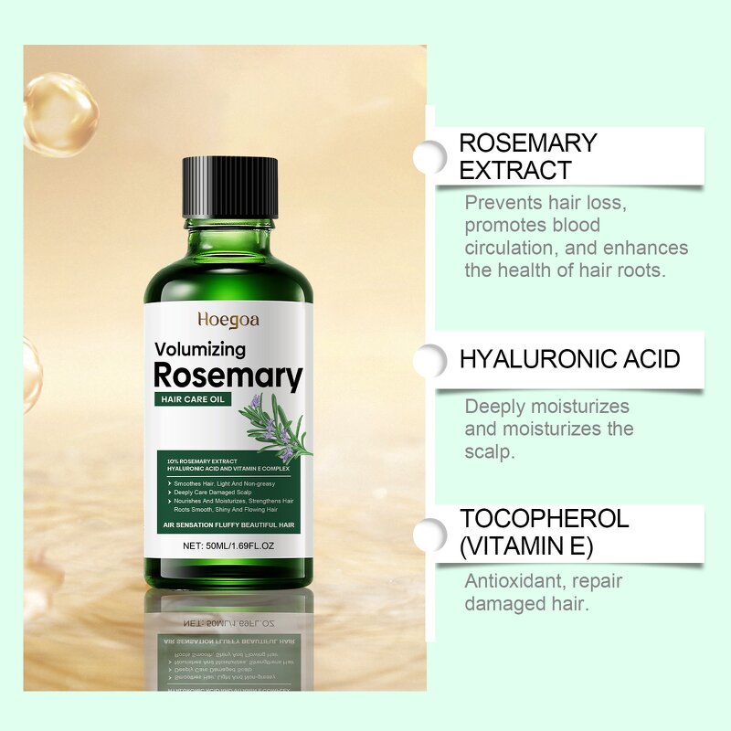 Rosemary Hair Oil - Hoegoa Hydrating Moisturizing Repair Dry Frizzy Hair