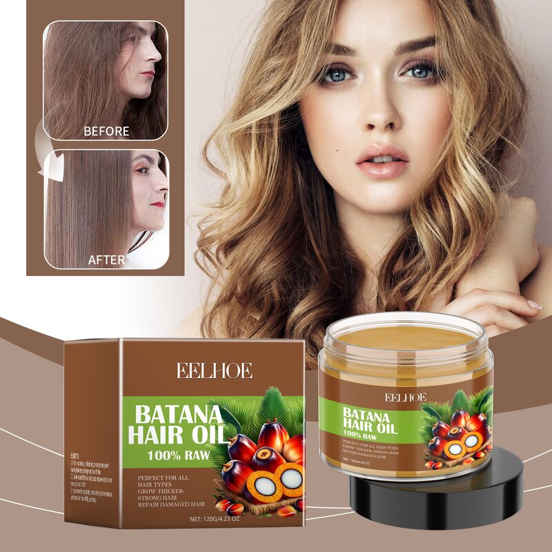 Batana Hair Oil - Eelhoe Nourish Improve Frizzy Split Ends Damaged Hair
