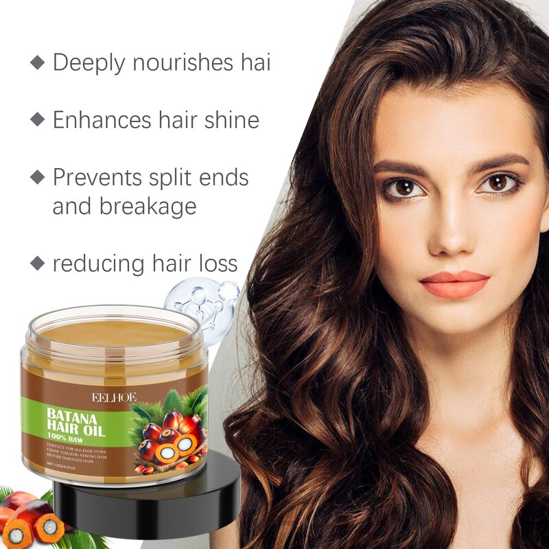 Batana Hair Oil - Eelhoe Nourish Improve Frizzy Split Ends Damaged Hair