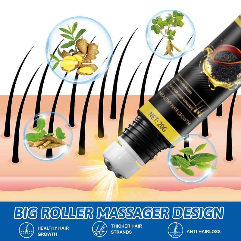 Hair Growth Cream - OEM Roll-on Ginger Sesame Oil Thinning Hair Regrowth
