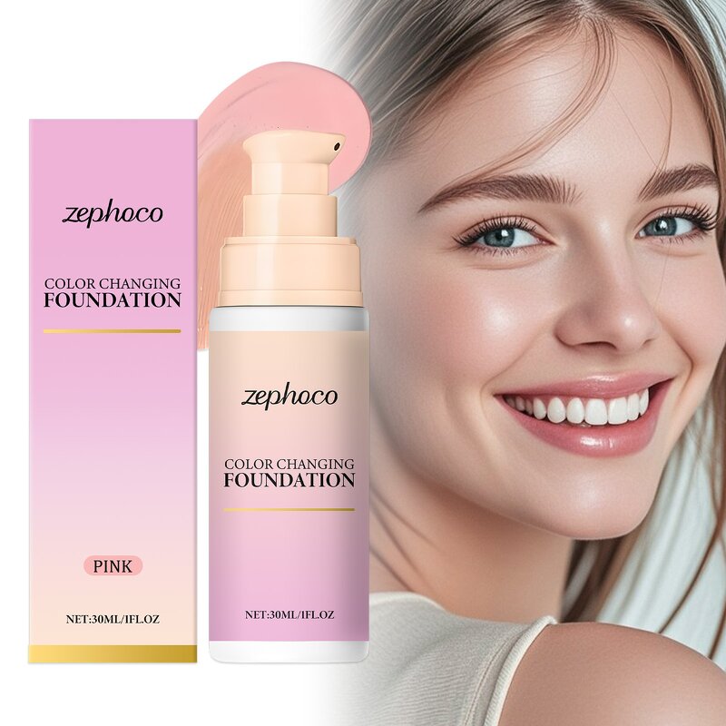 Color Changing Foundation - OEM 30ml Pink Liquid CPNP EU EC REP Certified