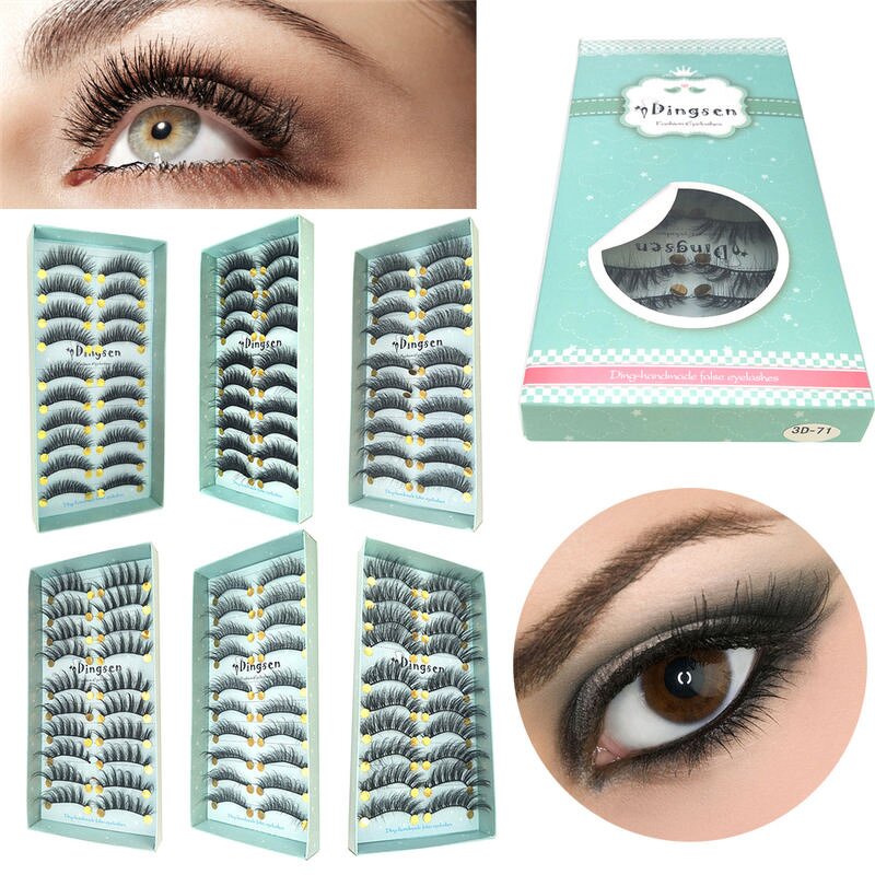 3D Mink Lashes - OEM DINGSEN 10 Pairs Natural Long False Eyelashes