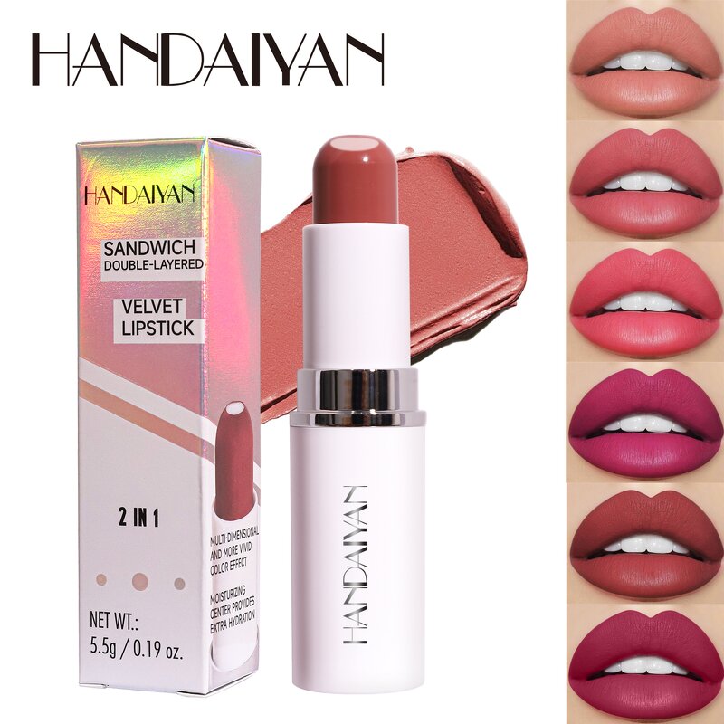 Velvet Matte Lipstick - HANDAIYAN Long-Lasting Waterproof Hydrating Non-Stick