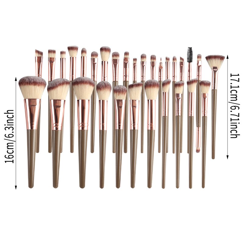 Makeup Brushes Set - OEM 67-pack Coffee Powder Puffs Beauty Tool CPNP EU