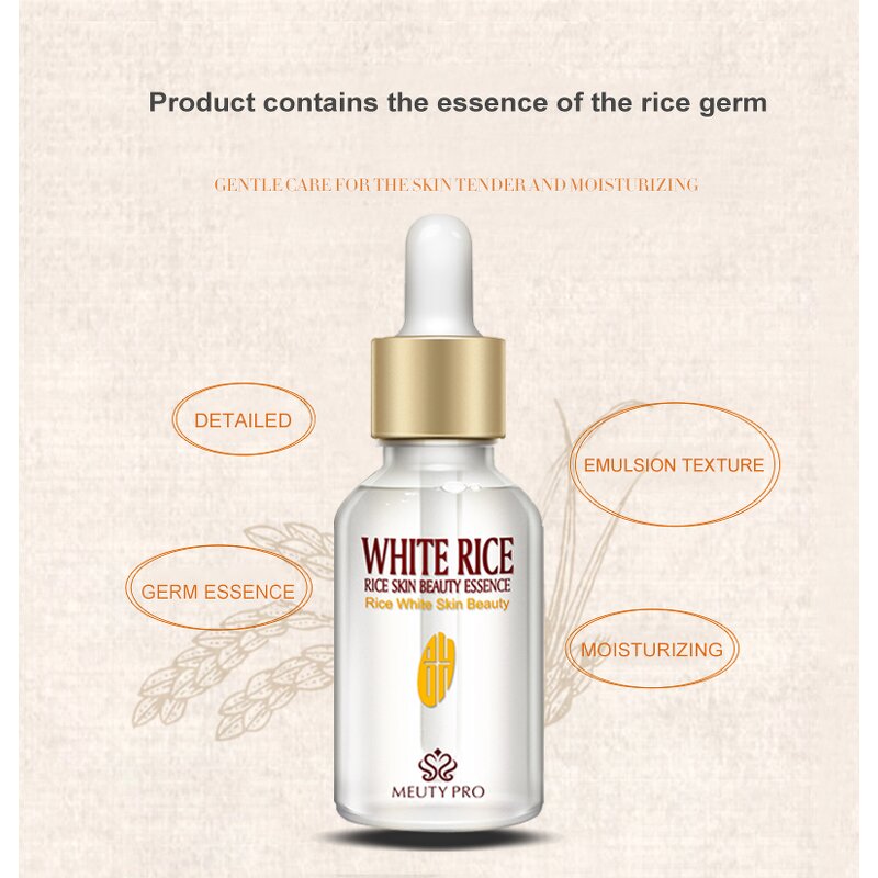 White Rice Serum - OEM Private Label Organic Wrinkle Reduce Dark Spot Lighten