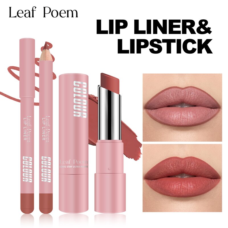 2-in-1 Lip Set - OEM Non-stick Waterproof Matte Lipstick Liner CPNP EU