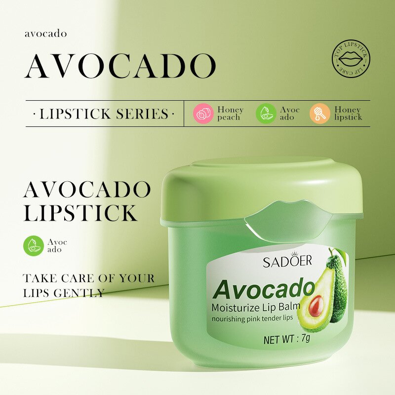 Fruit Lip Balm - OEM SADOER 7g Honey Peach Avocado Anti-Crack Lip Line Care