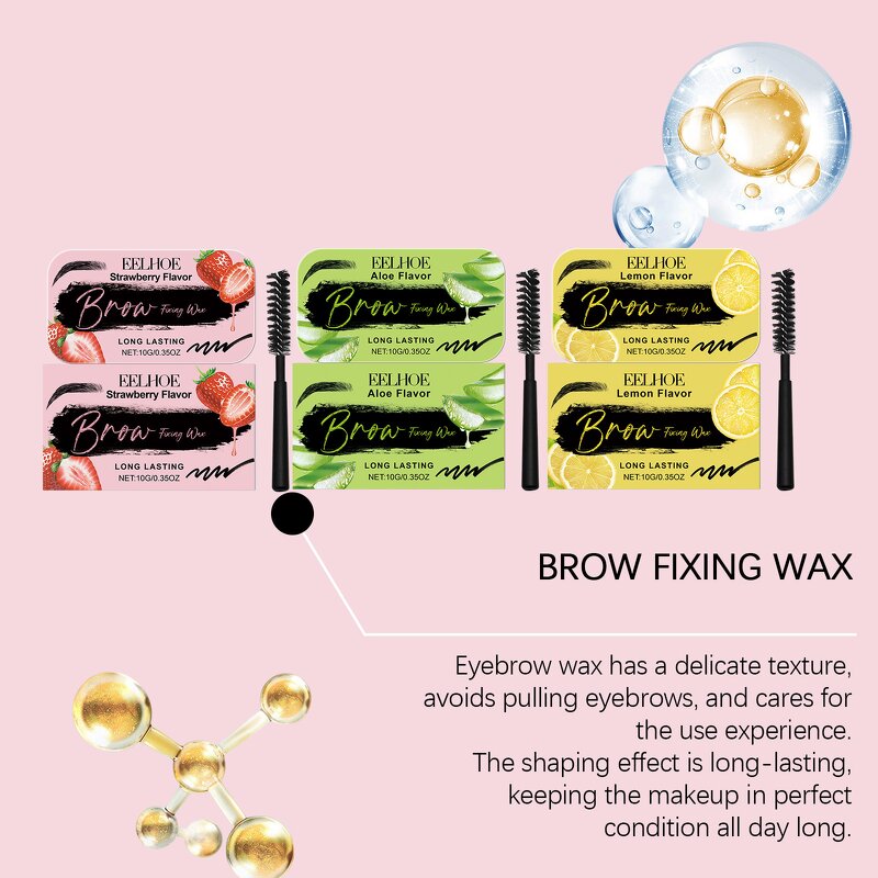 Brow Fixing Wax - OEM 10g Strawberry Lemon Aloe CPNP EU EC REP Certified