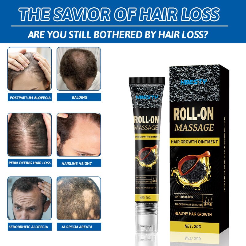 Hair Growth Cream - OEM Roll-on Ginger Sesame Oil Thinning Hair Regrowth