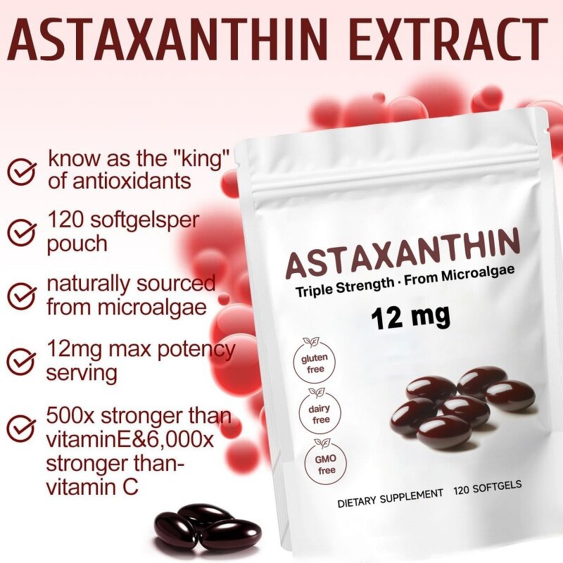 Astaxanthin Softgels - Private Label Eye Internal Circulation Health Support