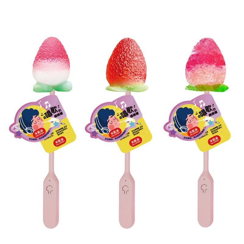 Musical Lollipop - Sugar Free Strawberry Shape Bone Conduction Audio Candy Toy