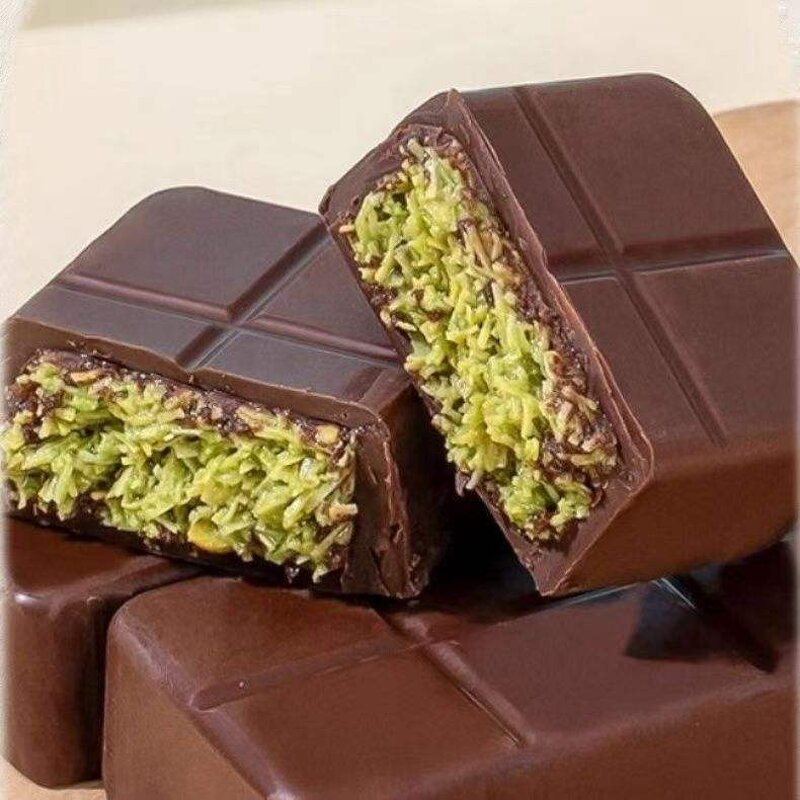 Dubai Chocolate - Handmade Pistachio Sauce Hazelnut Crispy Exotic Snack Compound
