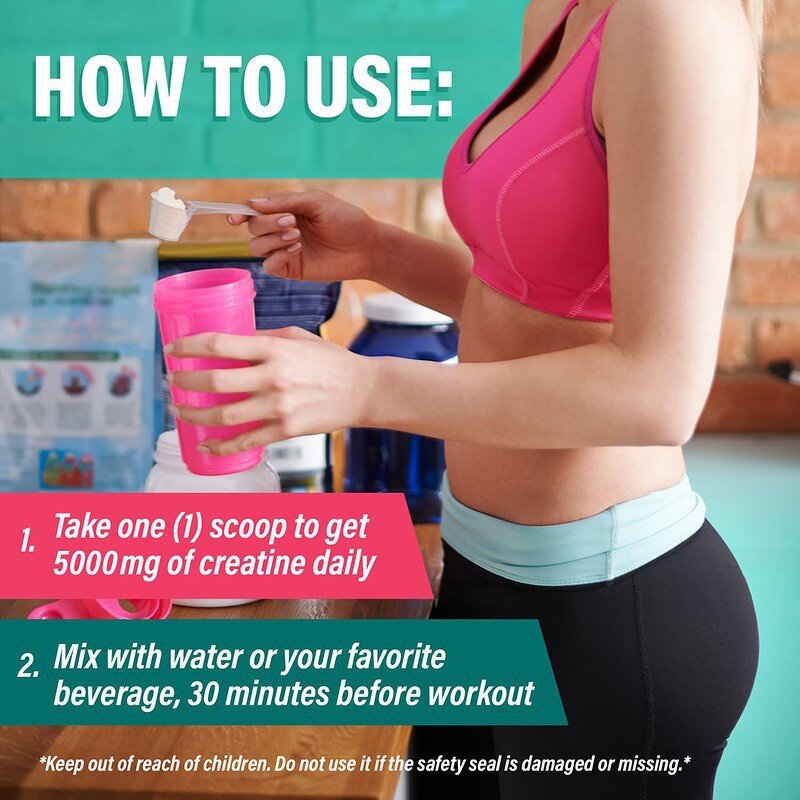 Creatine Powder - Sugar Free Monohydrate Gym Workout Muscle Building Energy Boost