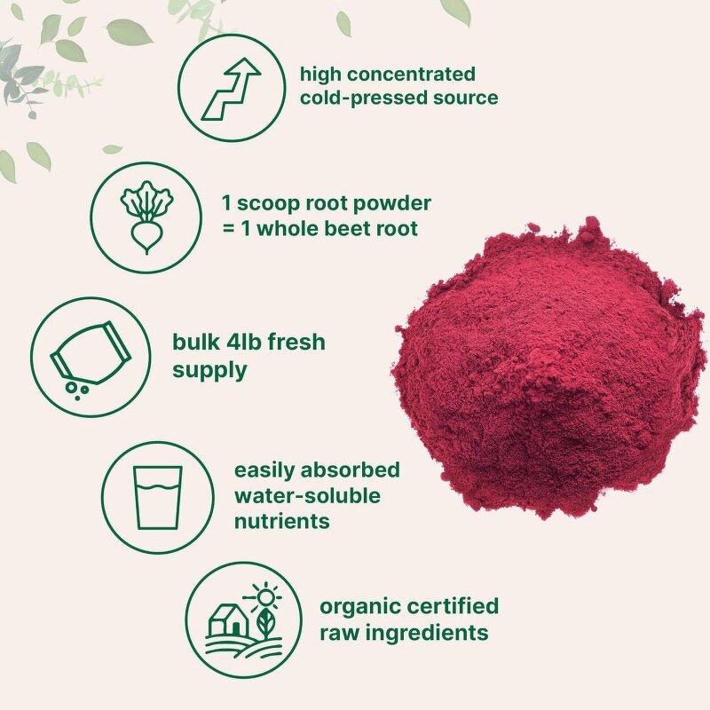 Beet Root Powder - OEM ODM 1.81kg Organic GMO Free Easy Absorb Eye Health
