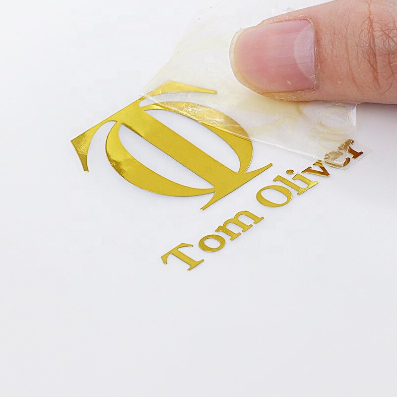 Gold Transfer Sticker - Gift Box Silver 3D Water Proof UV Transfer Packaging Label