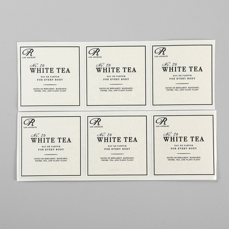 Custom Paper Labels - Die Cut Textured Linen Paper Printing Custom Sticker Sheet