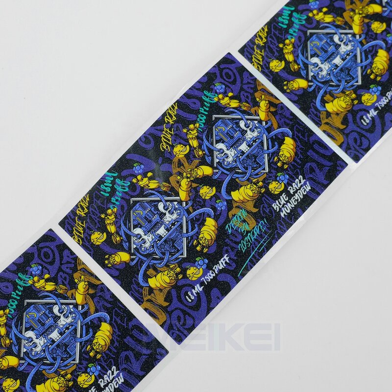 Smoking Oil Labels - Oil Proof Soft Touch Velvet Lamination Personalized Design Bottle