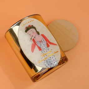 Gold Epoxy Candle Labels - Personalized Logo 3D High Temp Resistant Waterproof Matte