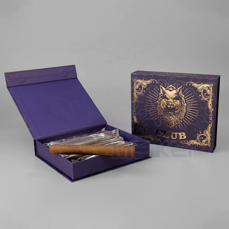 Cigar Box Factory - Luxury Cardboard Custom Logo 3D Gold Foil Magnetic Paper Box
