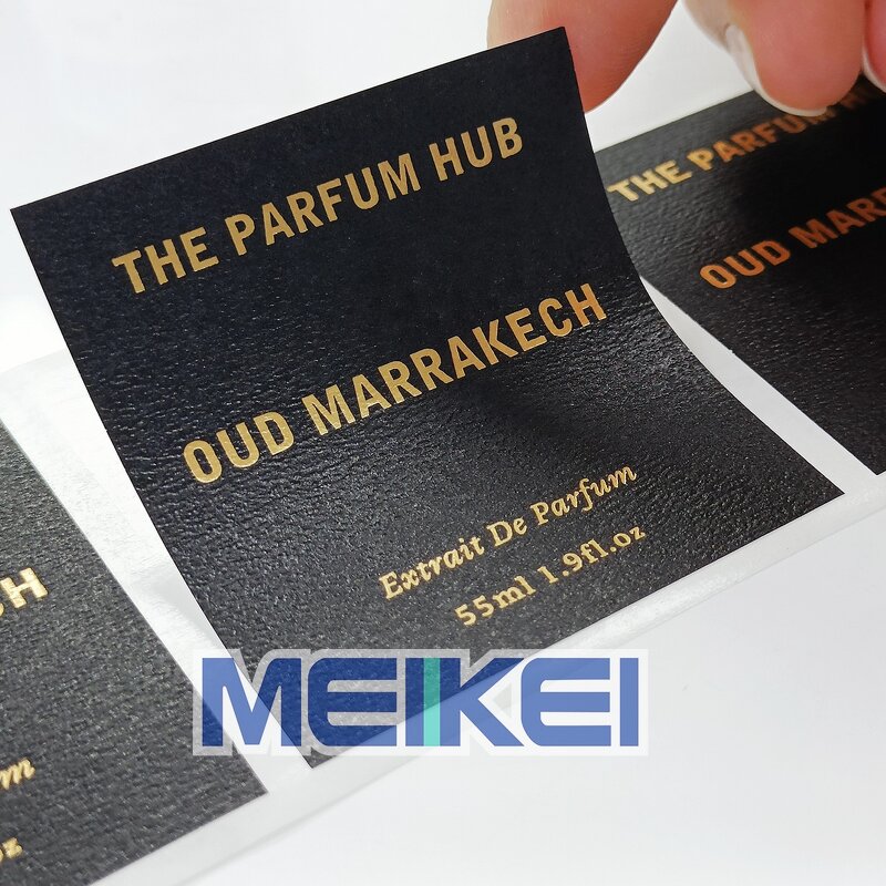 Rough Texture Labels - Custom Made Gold Foil Stamp Branding Perfume Bottle Sticker