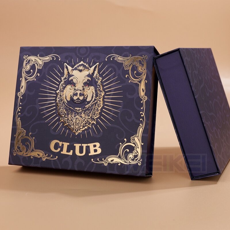 Cigar Paper Box - Custom Luxury Book Shape 3D Gold Foil Magnetic Waterproof Printing