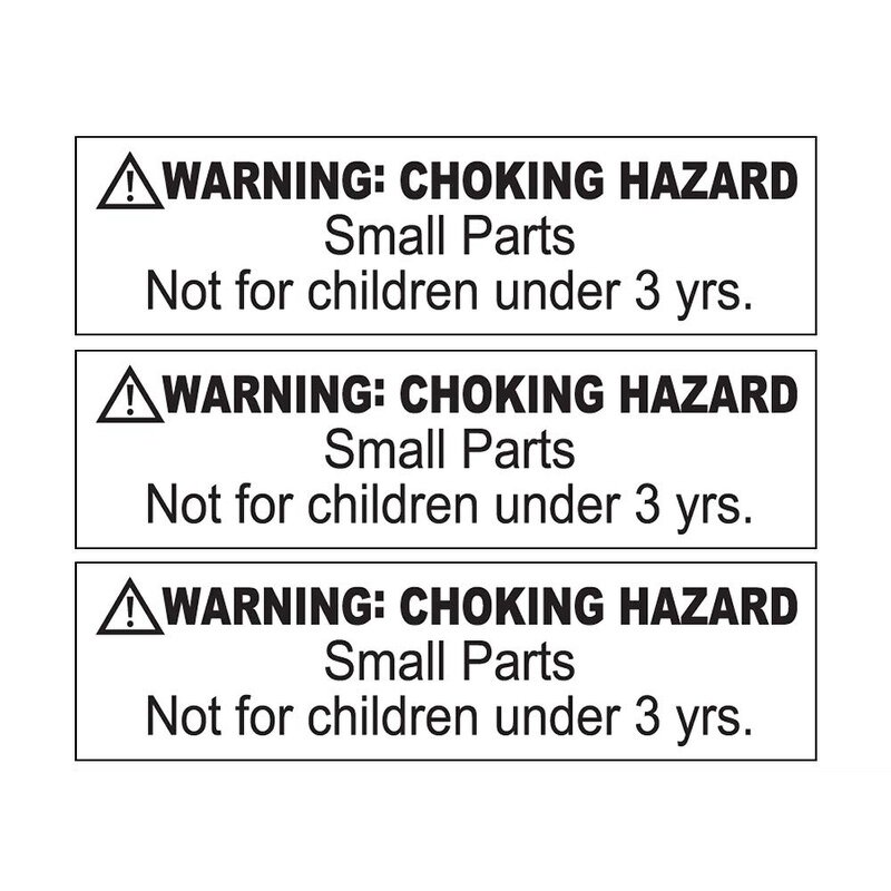 Choking Hazard Label - Self Adhesive Baby Caution Small Toy Safety Warning Sticker